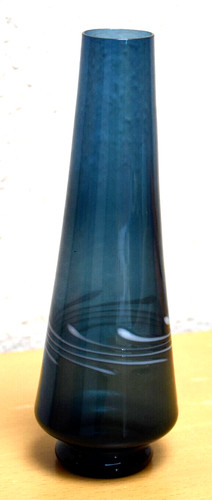 Glasvase filigran rauchblau