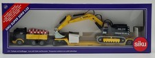SIKU 4111 LKW Mercedes SK mit Tieflader und Großbagger, 1:55, Neu und OVP