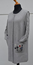 ZAUBERMASCHE DAMEN STRICK KURZMANTEL KASCHMIR/WOLLE GRAU-TÖNE GR.XXL 44/46