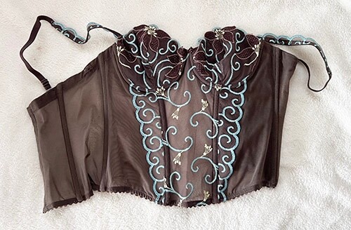 Marie corsage braun mit - braun,