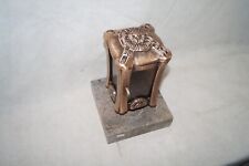 Grablampe, Grablaterne aus Bronze Strassacker 41580 mit Sockel 17