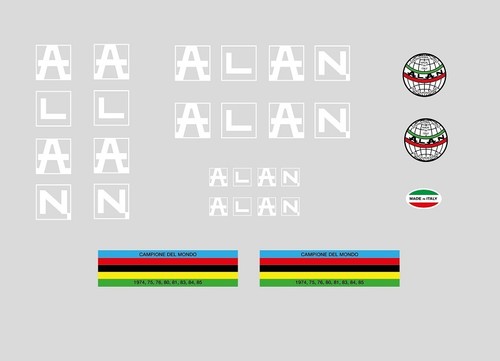 Alan fahrrad rahmen aufkleber - alan,