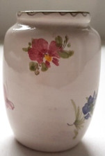 Keramik Vase Handbemalt Blumen