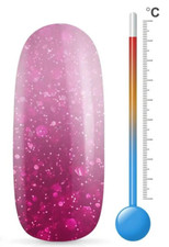 Jolifin LAVENI Shellac PeelOff - Thermo Pink-White Glitter 12ml #S1247