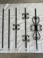 Zierstäbe für Geländer aus Schmiedeeisen - 91 Stück - 12mm x 12mm Dicke 