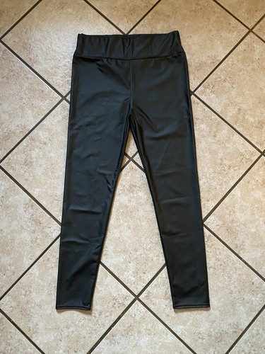 Damen kunstleder hose - kunstleder-,