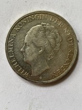 Niederlande  2 1/2 GULDEN 1929 -  Königin Wilhelmina Silbermünze -25 Gramm