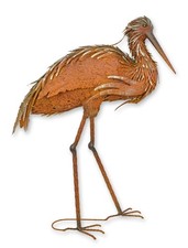 Große Figur Storch für Haus