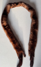 Nerz Stola, Pelz-Kragen, Schal mit Kopf und Pfoten, echtes Fell, 140 cm