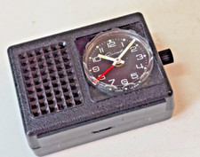 Miniatur-Uhr RUHLA, bez. RAISCH, GDR, VEB, defekt, läuft nicht, mit Etui