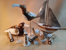 DECO Artikel - "Segelboot - Leuchtturm - Vogel"