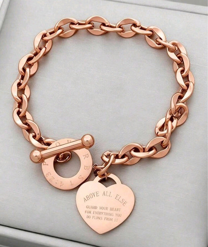 Armband roségold herz - roségold, –