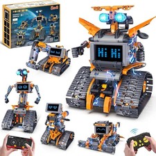 Roboter Bauset 5in1 – RC & App Steuerung – LED – 8–14 Jahre – Geschenk Jungen