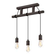 Hängelampe Braun Holz Für