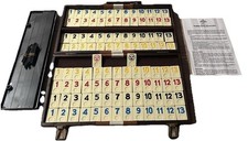 Rummy Im Koffer Kunstleder 40*35 cm Braun Rummicub Vintage Gesellschaftspiel Top