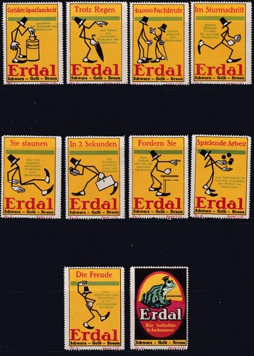 Vignettenserie der firma erdal - der,