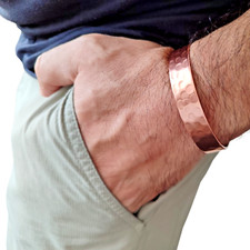 100 % reines Kupfer Armband schwer handgefertigt Heilung Unisex Männer Frauen...