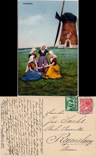 Postkaart westkapelle veere - postkaart, westkapelle-veere