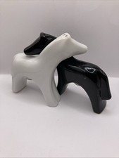 Pferde-Paar Salz und Pfeffer-Streuer Gewürz und Gewürzstreuer Keramik