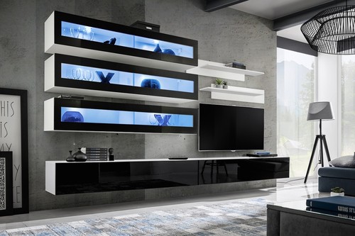 Anbauwand wohnwand wohnzimmer - anbauwand,