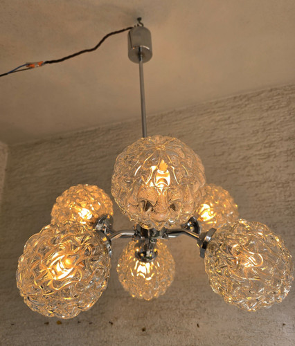 70er vintage sputnik lampe - 70er,