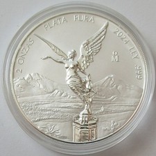 Mexiko Libertad 2 Oz Silber 2024 Reverse Proof