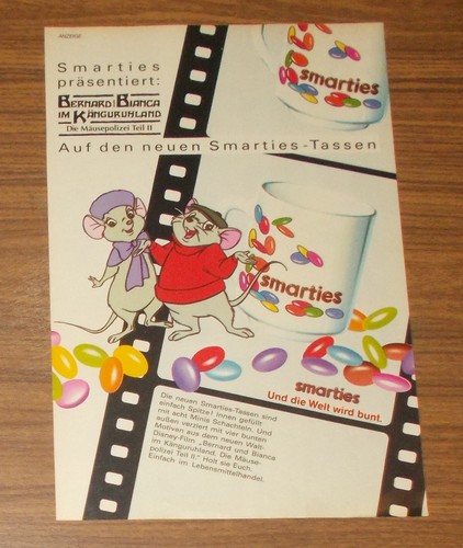 Seltene werbung smarties tasse - werbung,