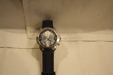 CHRONOGRAPH  EDELSTAHL MIT KAUTSCHUK/SILIKONBAND STIFT/DORNSCHL. QUARZ GEBRAUCHT