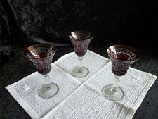 3x Likörglas Überfanggläser