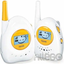 Beurer Babyphone BY 84 analog Eco+ 800m 2 Kanäle weiß/gelb Akku Netz