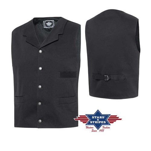 Schwarze old style weste - schwarze,