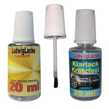 Lackstift-Set Autolack + Klarlack mit je 20ml für Skoda in POLAR BLAU M. LF5Y