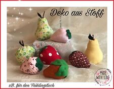 Stoffdeko★Birne Apfel★Erdbeeren★Tilda★handarbeit★Frühling★Ostern★zauberfaden1