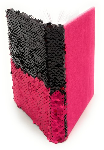 Notizbuch pailletten samt - notizbuch, a6