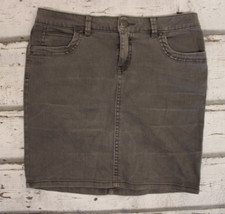 edc Rock S 36/38 grau knielang Jeansrock Midirock Damen stretchig