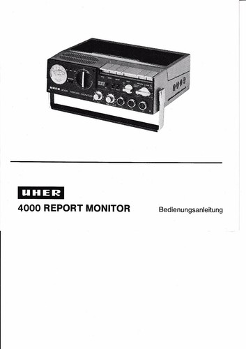 Bedienungsanleitung für uher - für,