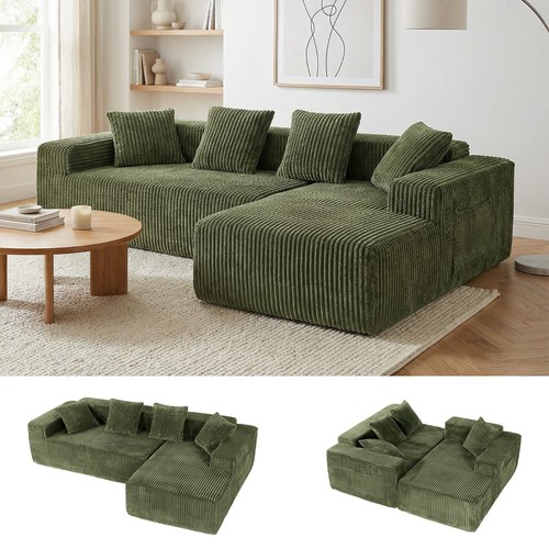 261cm corduroy ecksofa sofa - 261cm,
