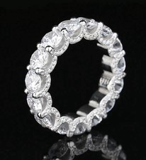 Ring Silber 925 Zirkonia Eternity Infinity Ehering Verlobungsring