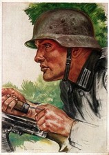 Propaganda-Postkarte VDA Sep 1941 W. Willrich Unsere Panzerwaffe-Panzer-Pionier