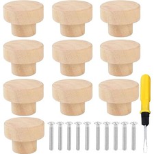 Möbelknöpfe Holzgriff, 10