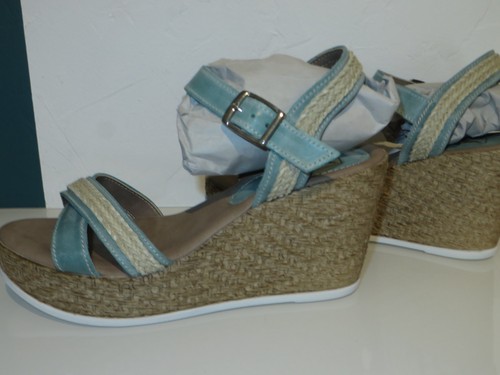 Keil sandalette blau - sandalette, blau/türkis