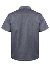 DE~Herren Kochjacke Mit Knopf Kurzarm Koch Jacke Bäckerjacke Kochhemd Chef Wear