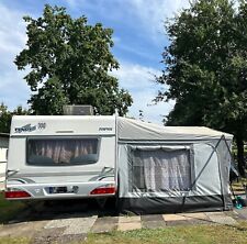 Wohnwagen Fendt Topas 520 mit Ganzjahresvorzelt und Anbau von Brand