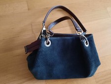 Schultertasche Damen Umhängetasche petrol Wildleder