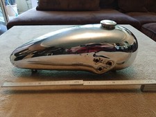 Oldtimer Motorrad Tank für Tankschaltung - Chrom