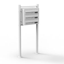 3er Briefkastenanlage Weiß