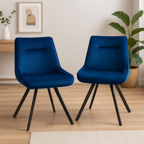 Samt esszimmerstühle mit - 2x,