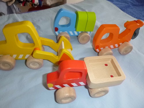 Bunte holz autos kipper - holz-autos,,