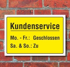 Schild Kundenservice