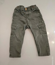 H&M Baby Hose Gr. 80 Oliv/Khaki mit Cargotaschen Gummibund Verstellbar